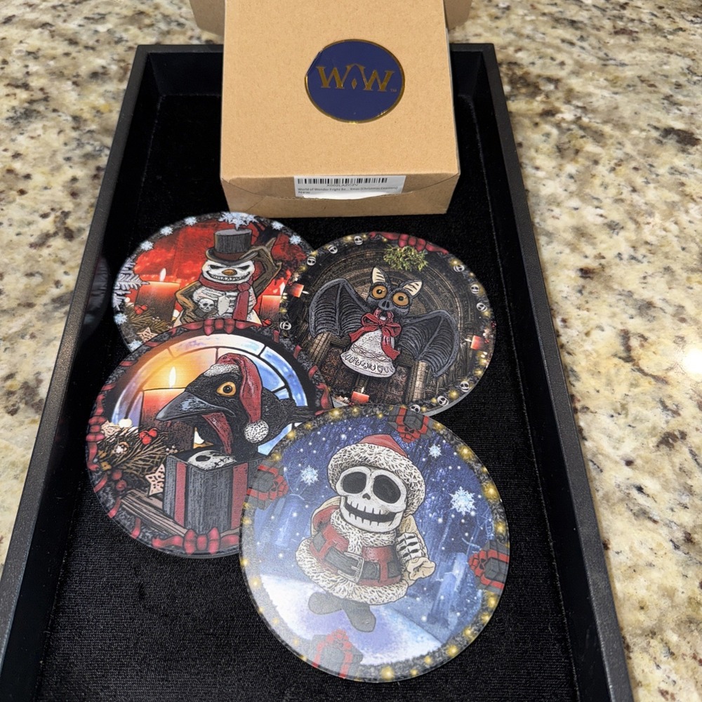 Fright Before Christmas Coaster Set brand new original box 5954